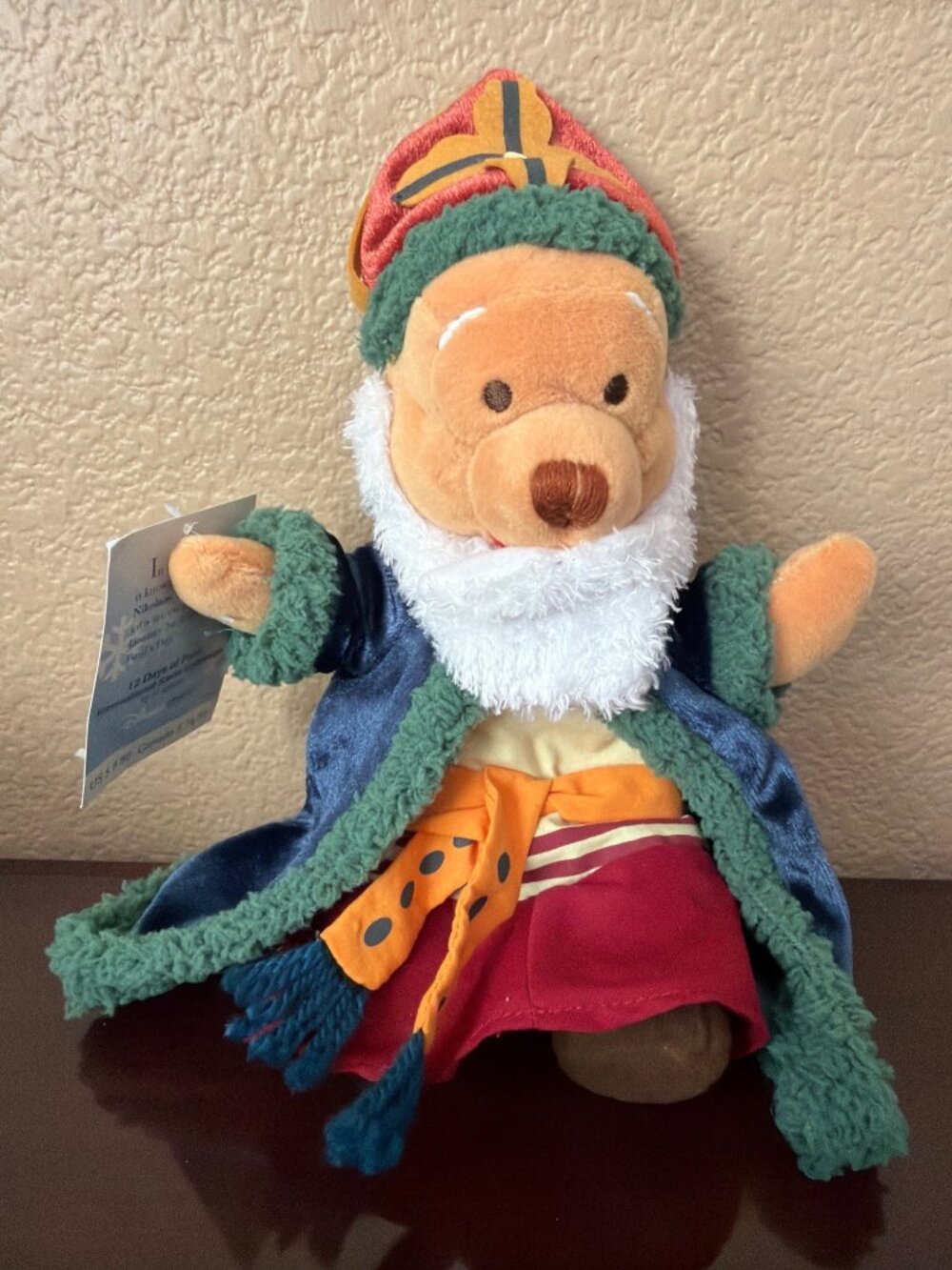 Disney Store 12 Days of Pooh International Santa Plush Vintage Lot of 3 - Picture 2 of 14